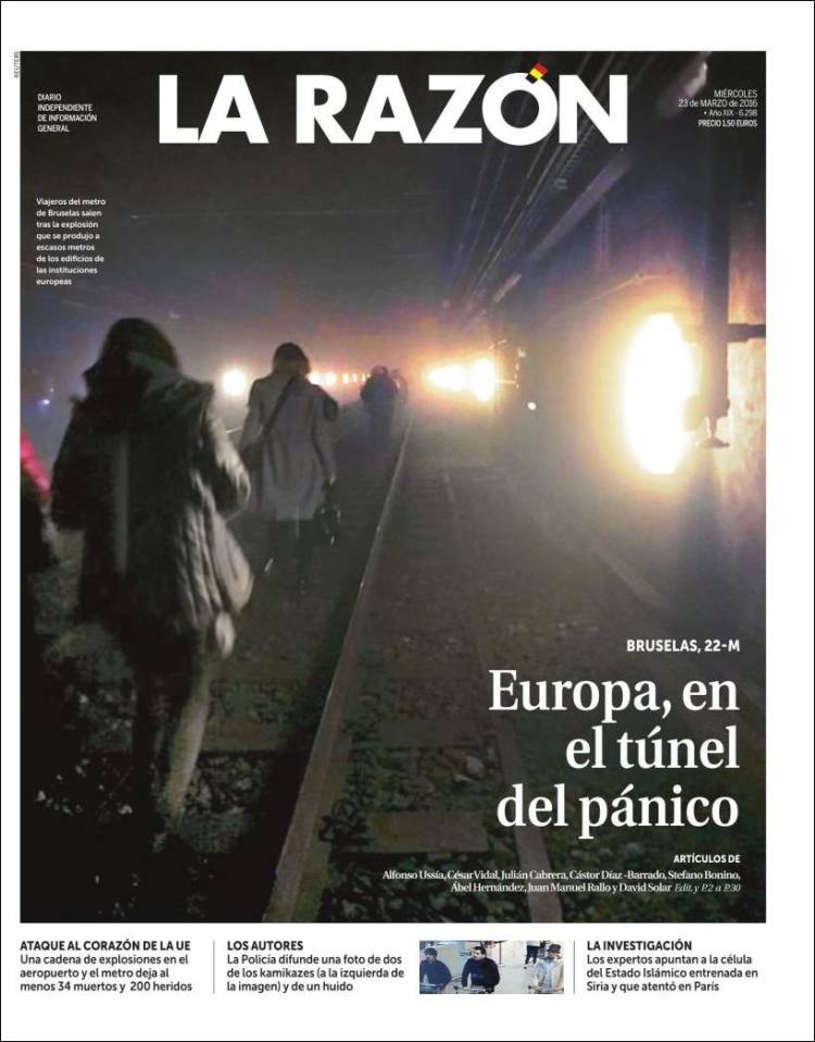 Portada de La Razón (España)