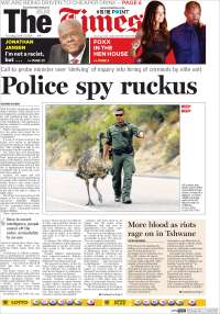 Portada de The Times (South Africa)