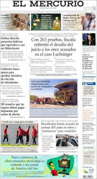 Portada de El Mercurio (Chile)