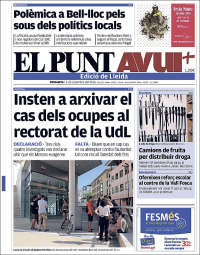 Portada de El Punt-Avui - Lleida (España)