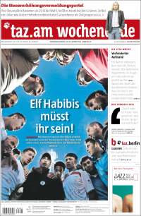 Portada de Die Tageszeitung (Germany)