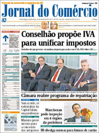 Portada de Jornal do Comércio (Brésil)