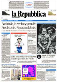 Portada de La Repubblica (Italie)
