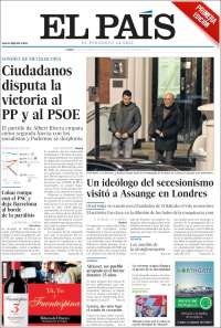 Portada de El País (Espagne)