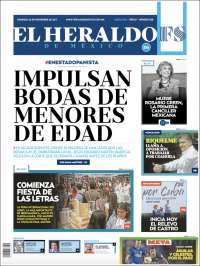 Portada de El Heraldo de México (Mexique)