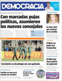 Portada de Diario Democracia (Argentine)