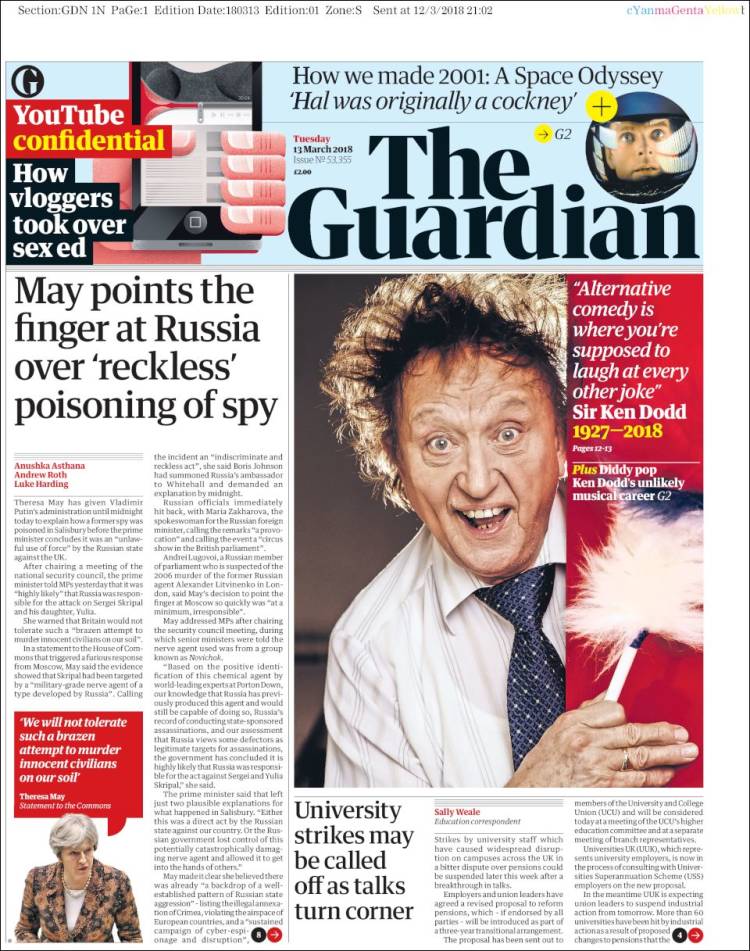 Cover of The Guardian (United Kingdom)