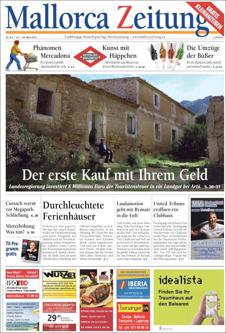 Portada de Mallorca Zeitung (España)