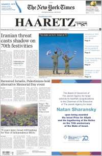 Portada de Haaretz (Israel)