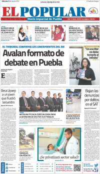 Portada de Periódico El Popular (Mexique)