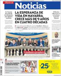 Portada de Noticias de Navarra (España)