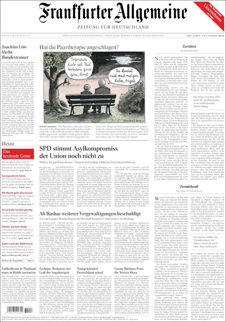 Portada de Frankfurter Allgemeine (Germany)