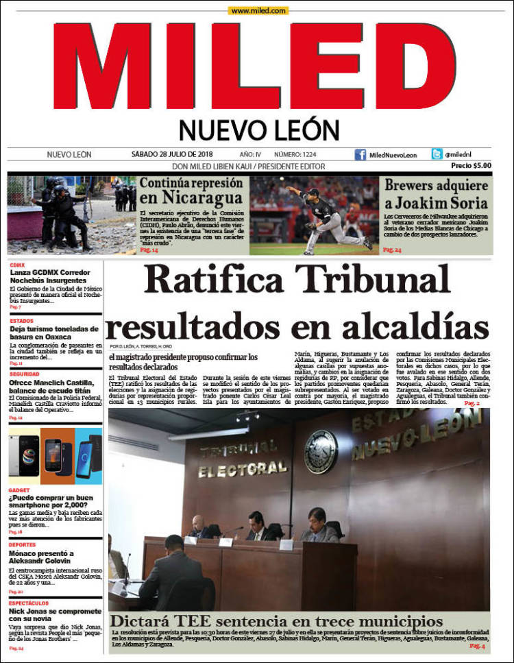 Newspaper Miled Nuevo Leon Mexico Newspapers In Mexico