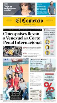 Portada de El Comercio (Perú)
