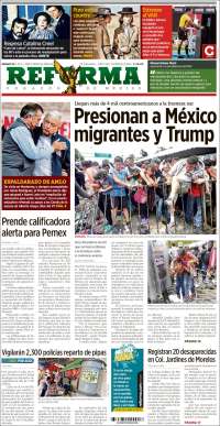 Portada de Reforma (México)