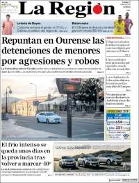 Portada de La Región de Ourense (España)