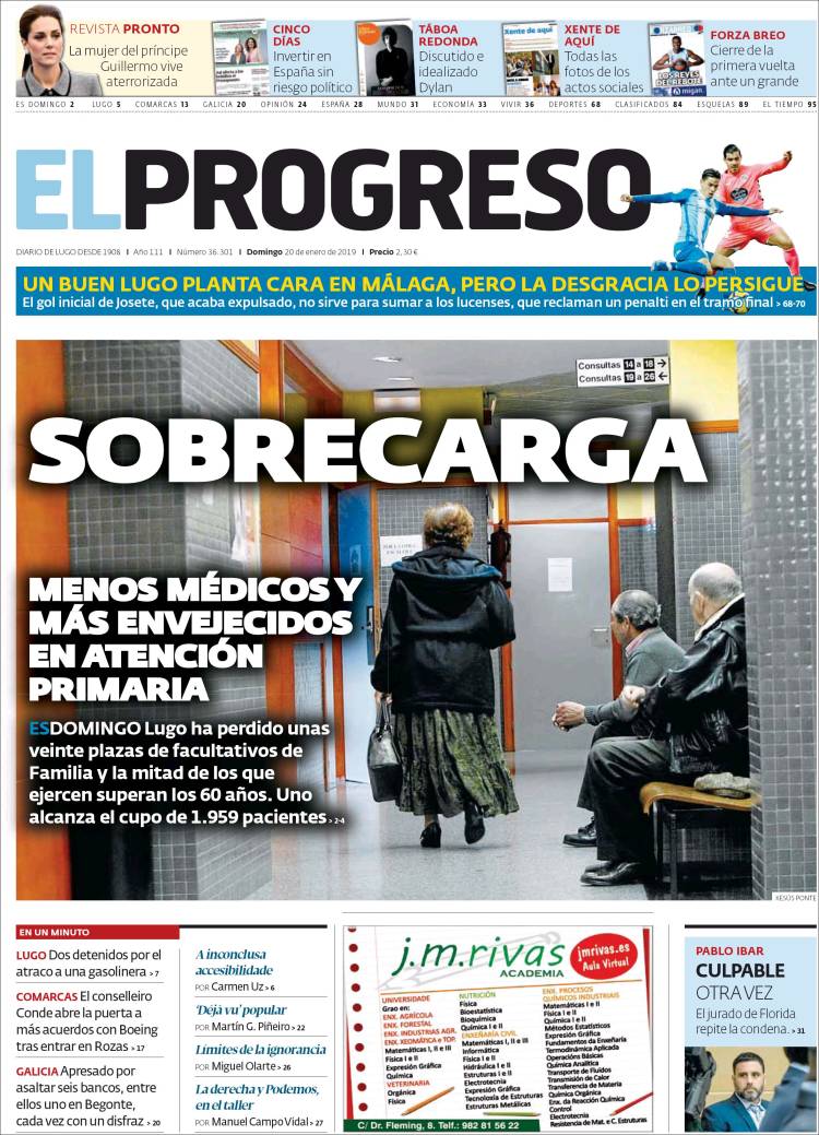 Portada de El Progreso (España)