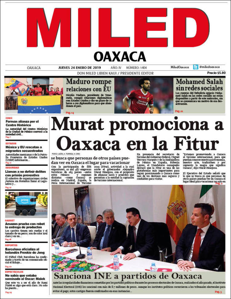 Portada de Miled - Oaxaca (México)