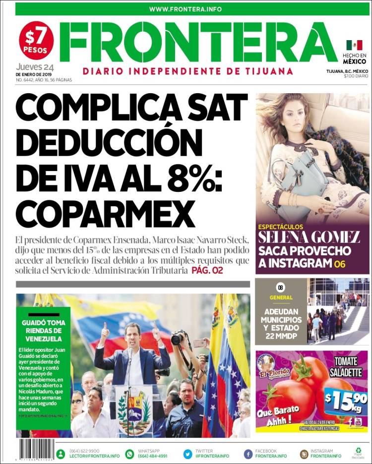 Portada de Frontera (México)