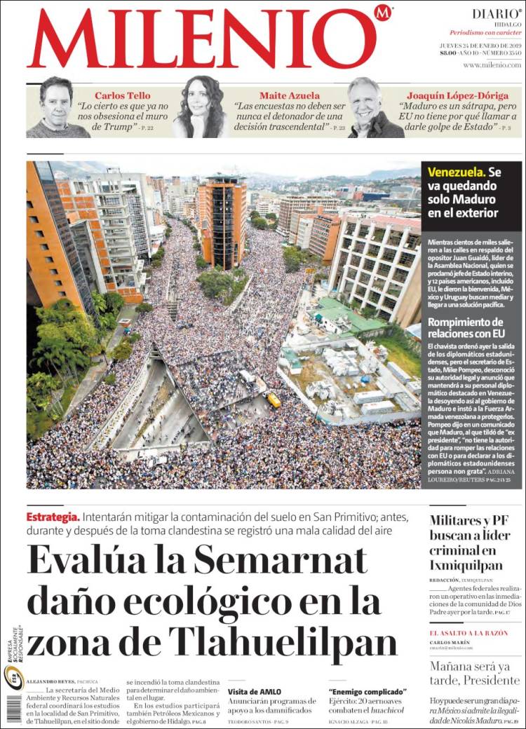 Portada de Milenio de Hidalgo (México)