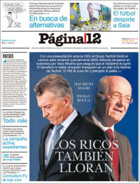 Portada de Página/12 (Argentina)