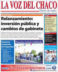 Portada de La Voz del Chaco (Argentina)