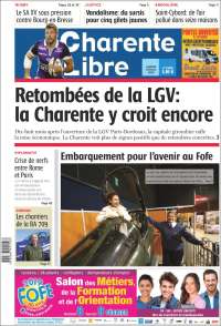 Portada de Charente Libre (Francia)