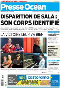 Portada de Presse Ocean (Francia)