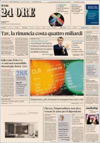 Portada de Il Sole 24 ORE (Italia)