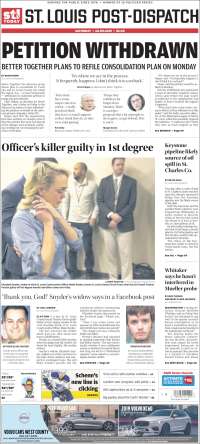 Newspaper St. Louis Post-Dispatch (USA). Newspapers in USA. Saturday&#39;s edition, February 9 of ...