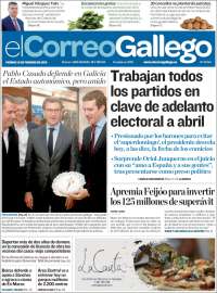 Portada de El Correo Gallego (España)