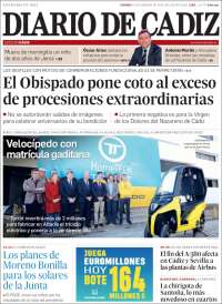 Portada de Diario de Cádiz (España)