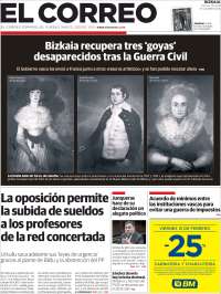 Portada de El Correo (España)