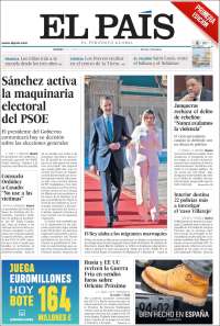 Portada de El País (España)