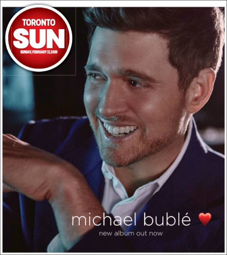 Portada de The Toronto Sun (Canadá)