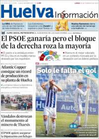 Portada de Huelva Información (España)