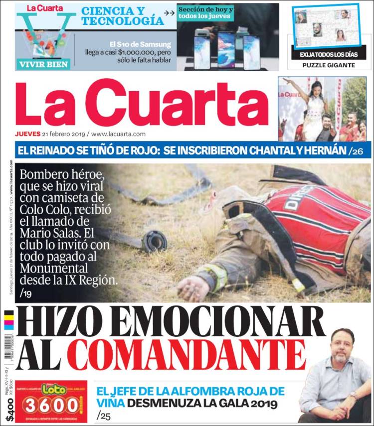 Periódico La Cuarta (Chile). Periódicos de Chile. Toda la prensa de ... Periódico La Cuarta (Chile). Periódicos de Chile. Toda la prensa de ...