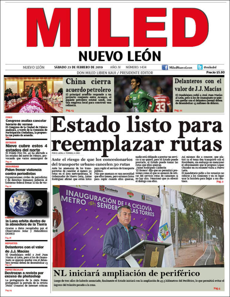 Portada de Miled - Nuevo León (México)