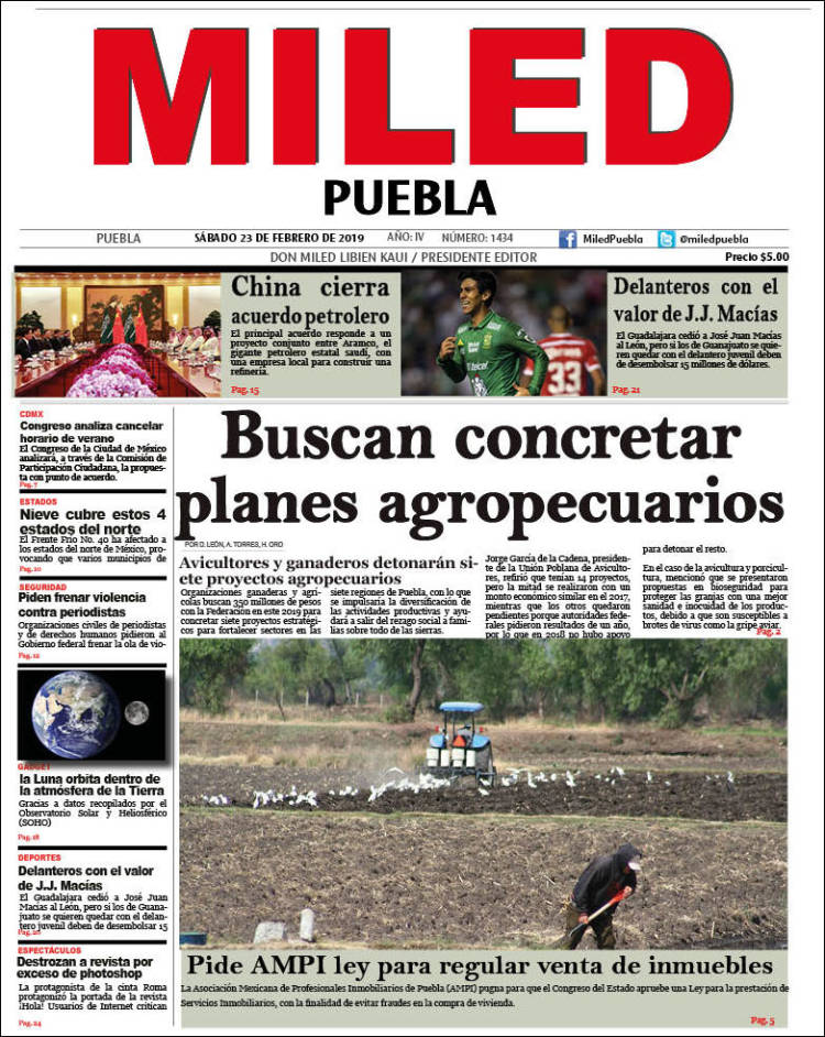 Portada de Miled - Puebla (México)