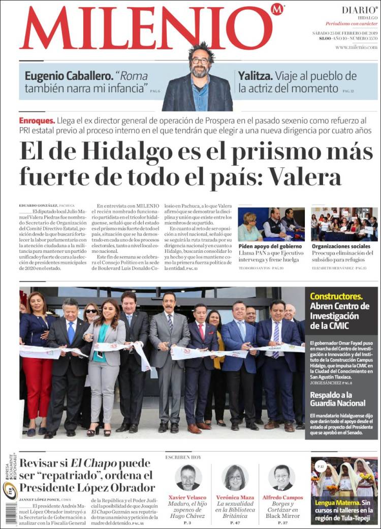 Portada de Milenio de Hidalgo (México)