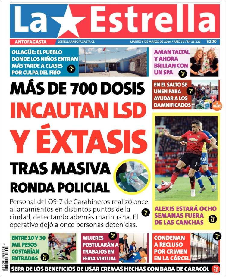 Portada de La Estrella del Norte (Chile)