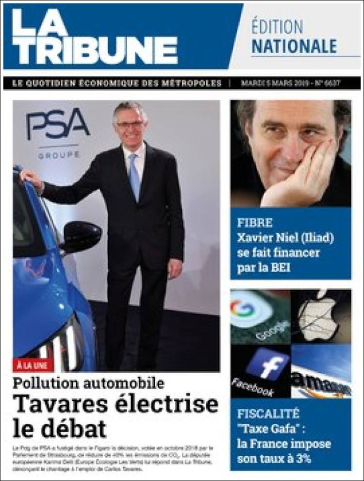 Portada de La Tribune (France)