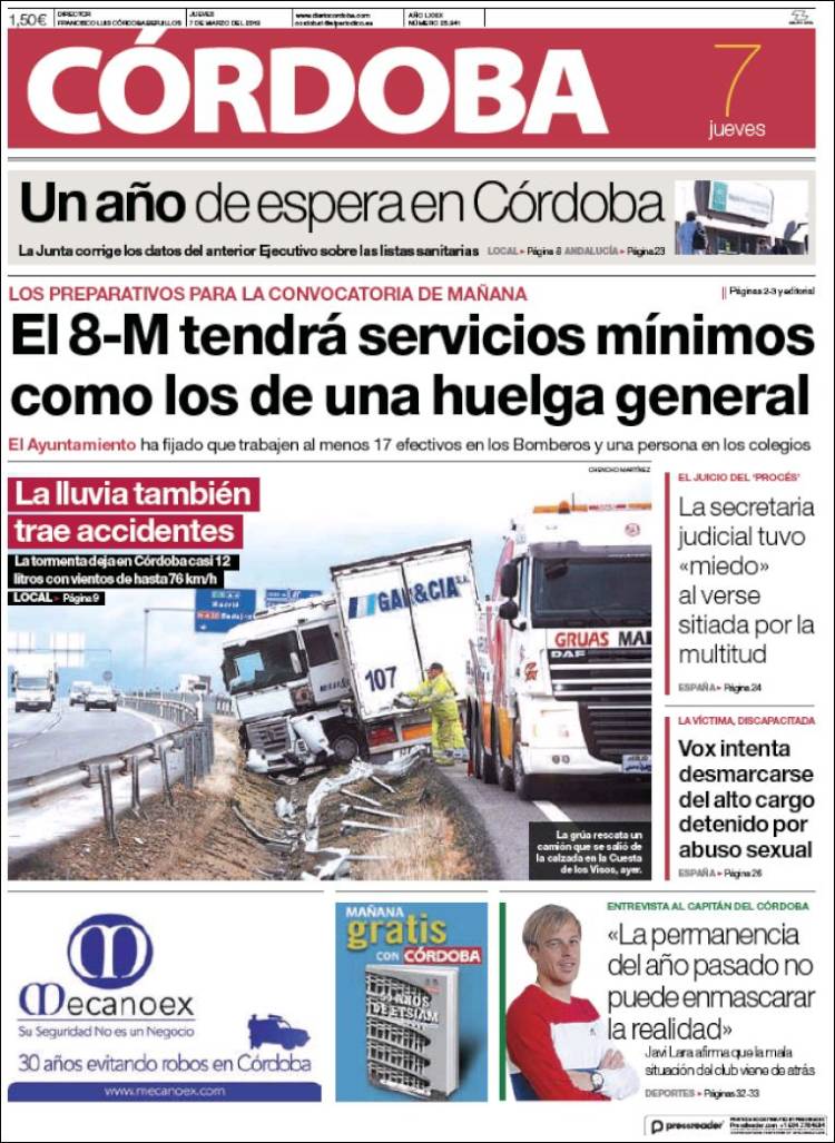 Portada de Diario de Córdoba (España)