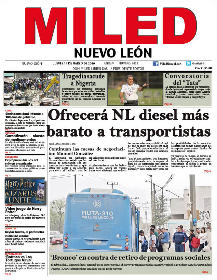 Portada de Miled - Nuevo León (México)