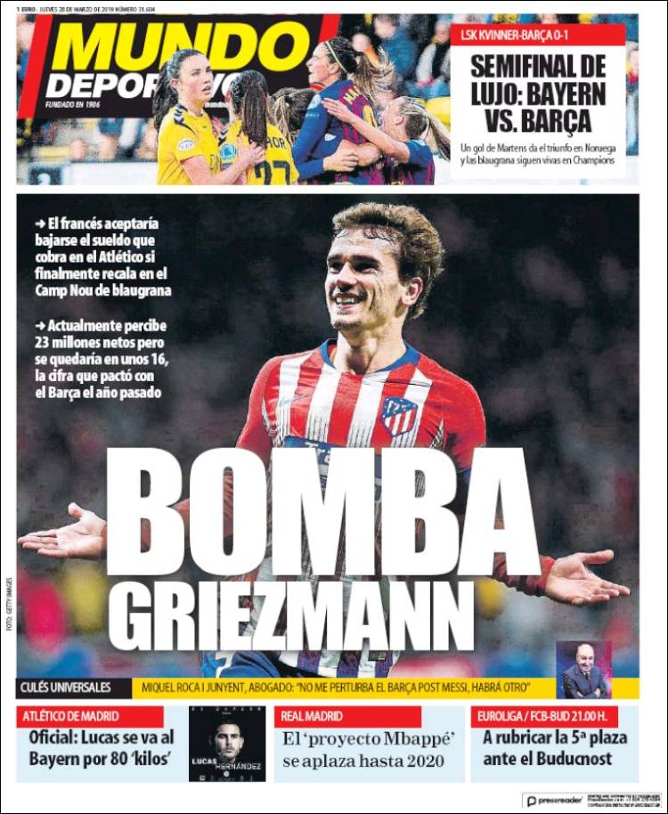 Portada de Mundo Atlético (España)