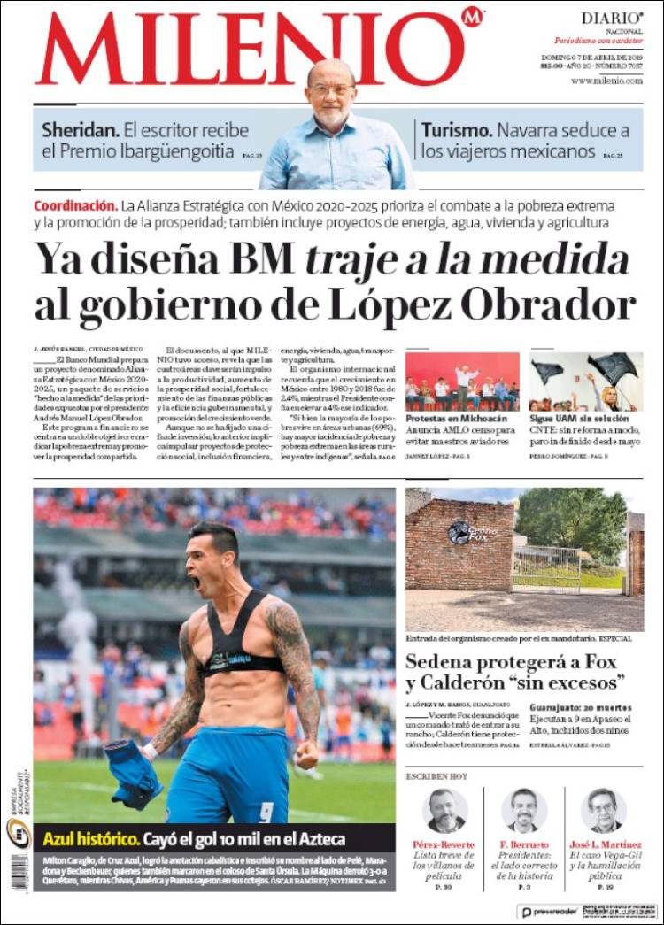 Portada de Milenio (México)