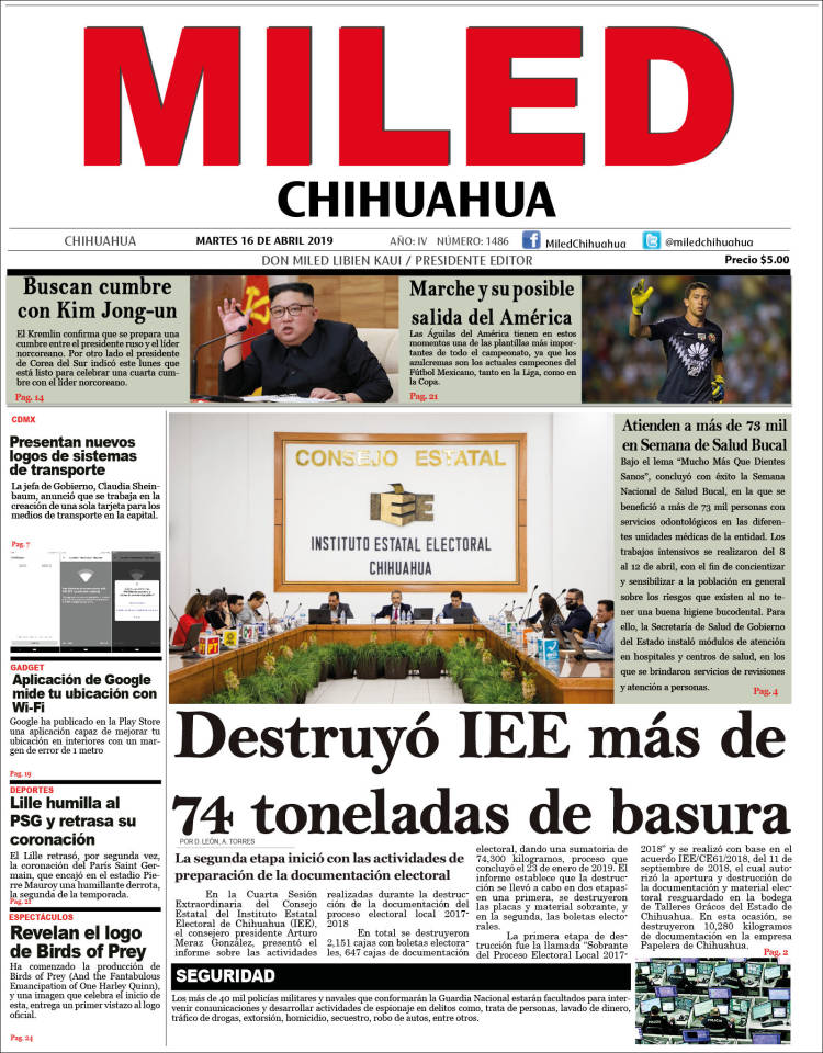 Portada de Miled - Chihuahua (México)