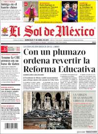 Portada de El Sol de México (México)