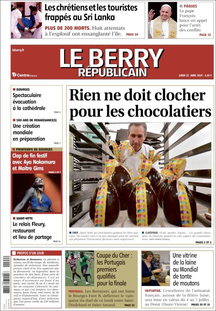 Portada de Berry Republicain (Francia)