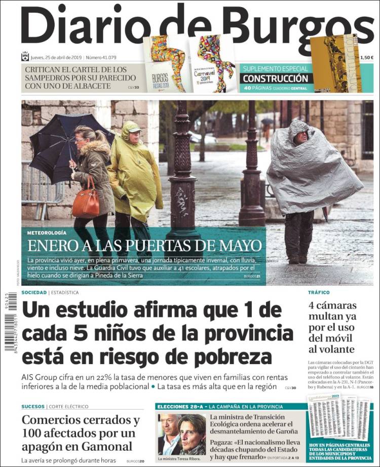 Portada de Diario de Burgos (España)